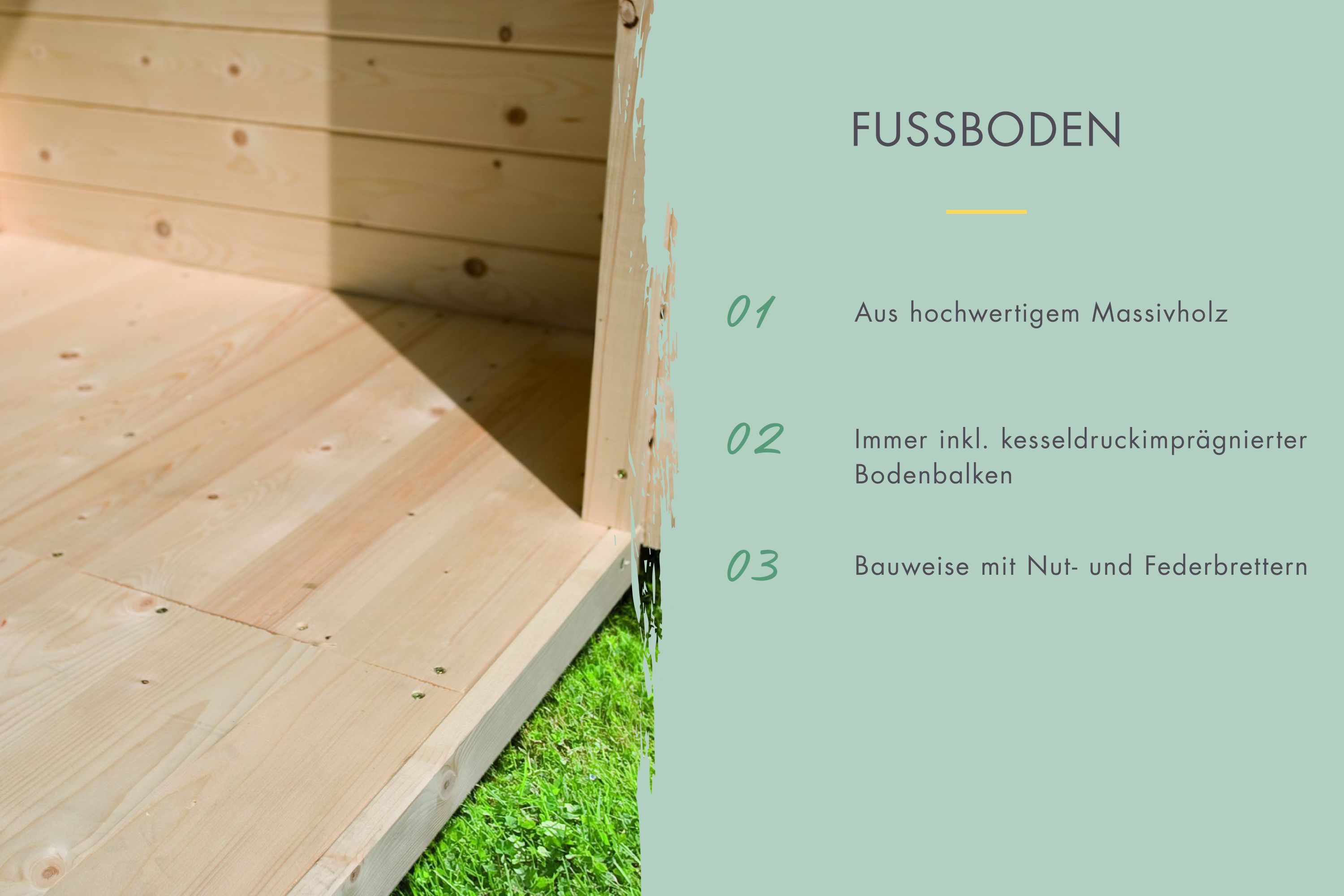 Fussboden 3,00 x 2,13 m
