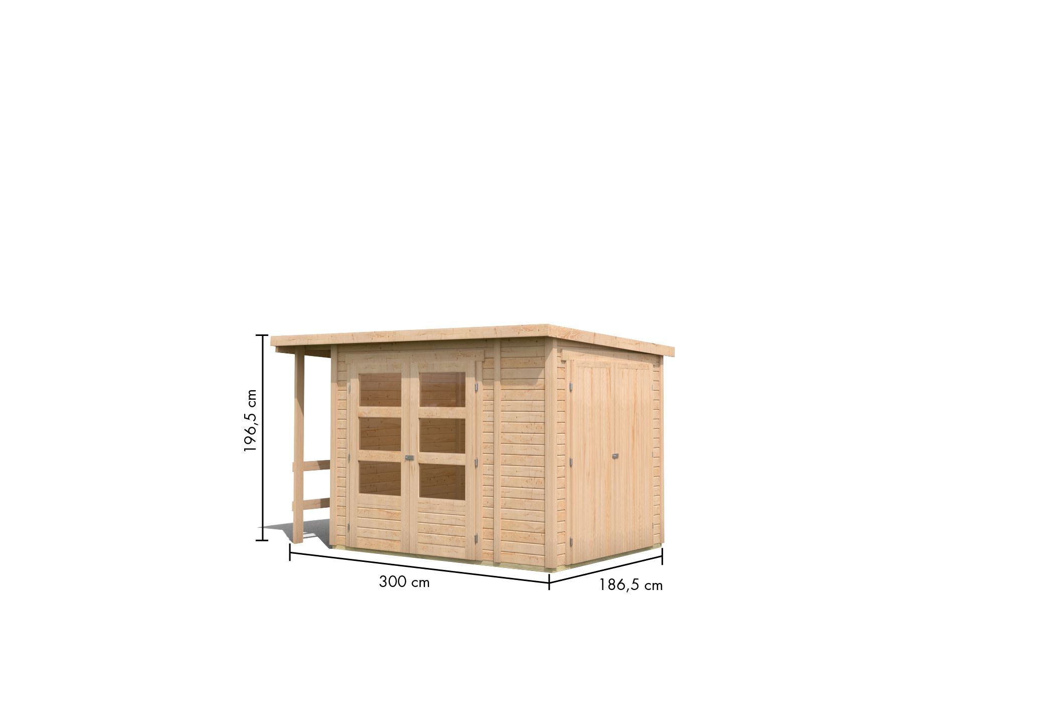 Gartenhaus Multifunktionshaus Pultdach 19mm
