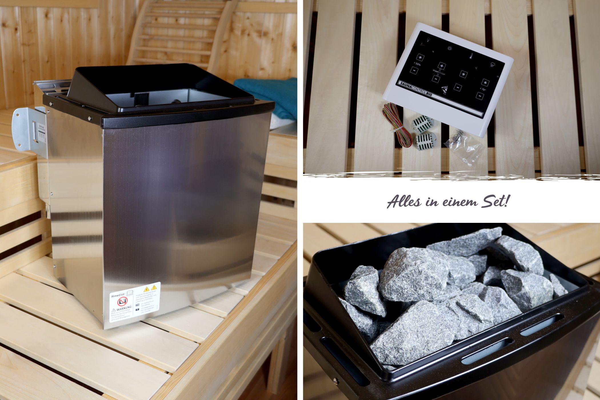 Sparset Bio-Kombiofen 11 kW + Steuergerät Easy Bio