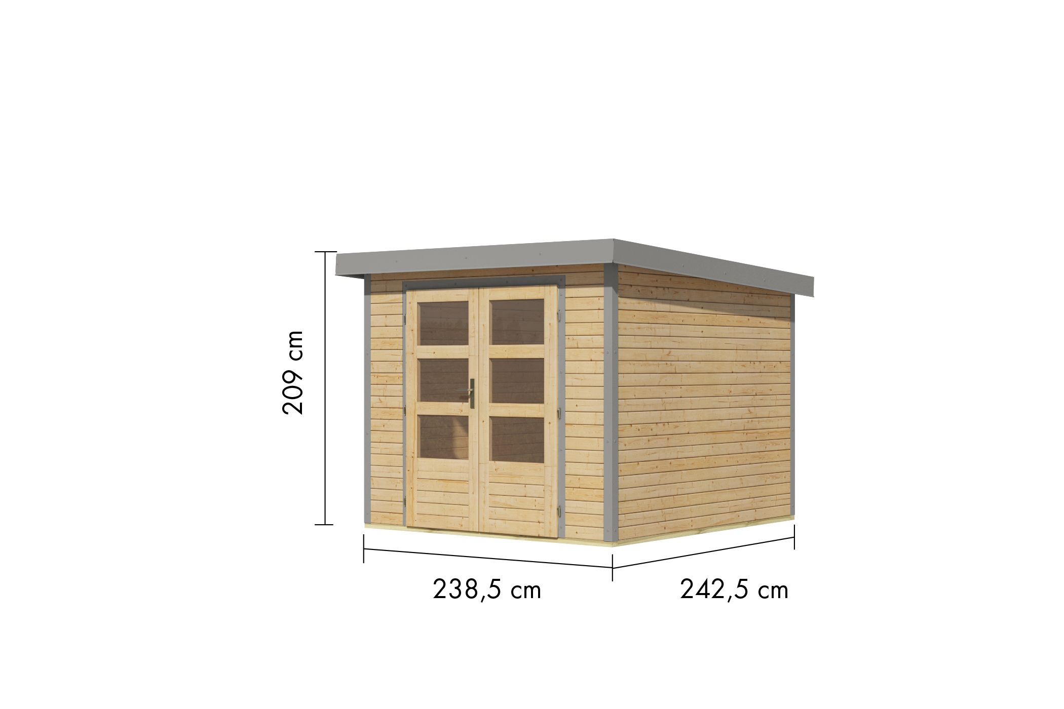 Gartenhaus Holz & Metall Jupiter 3,5