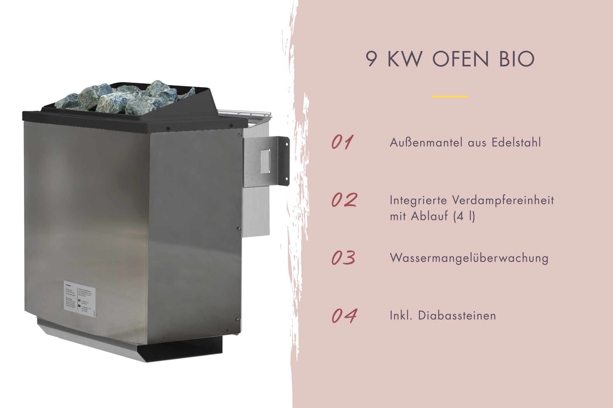 Sparset Bio-Kombiofen 9 kW + Steuergerät HUUM "UKU WIFI" mit App Steuerung