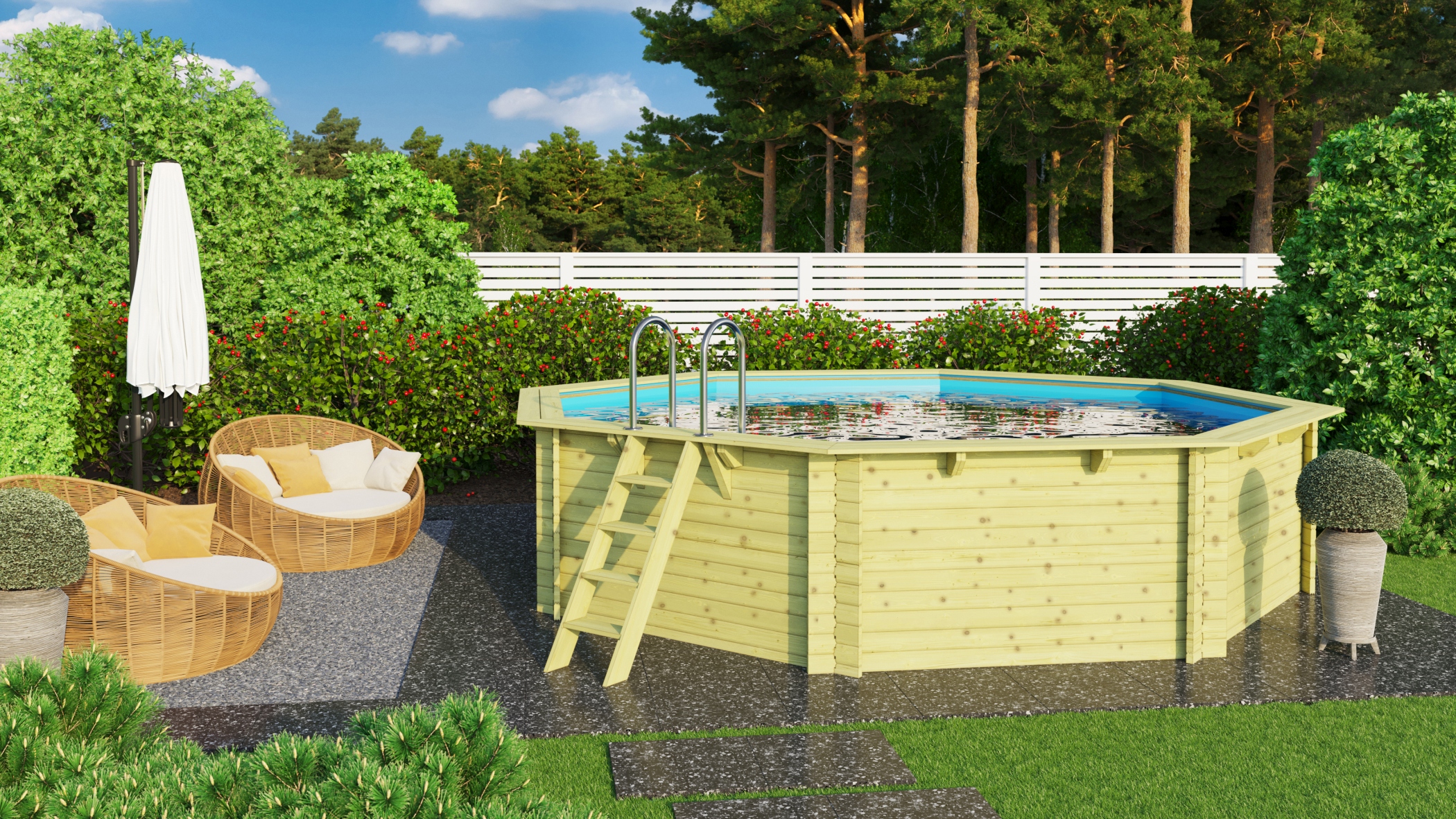 Pool Modell 3 inkl. Filterpaket und Skimmer / Lagerabverkauf