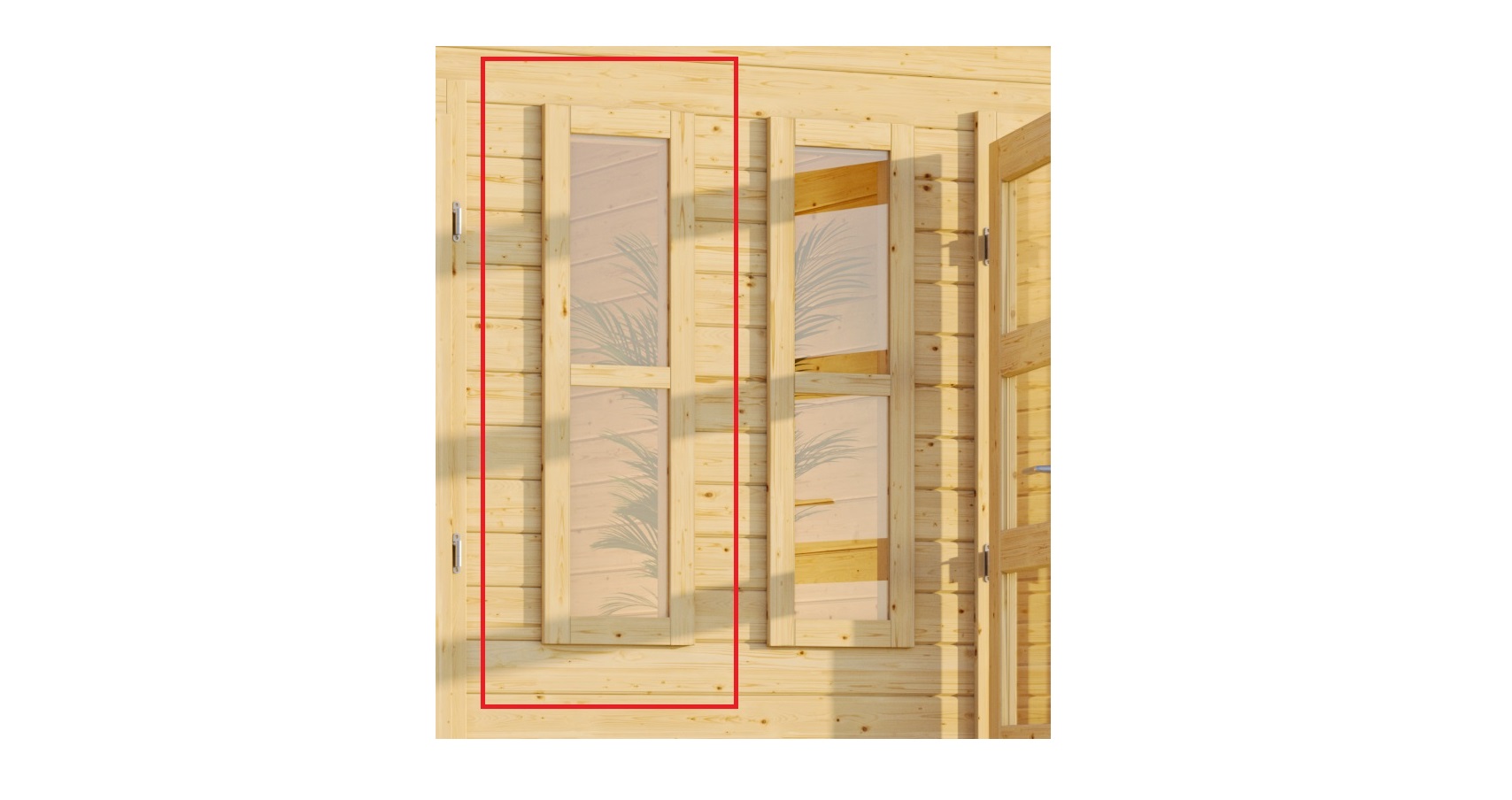 Fenster aus Holz für Karibu Gartenhäuser