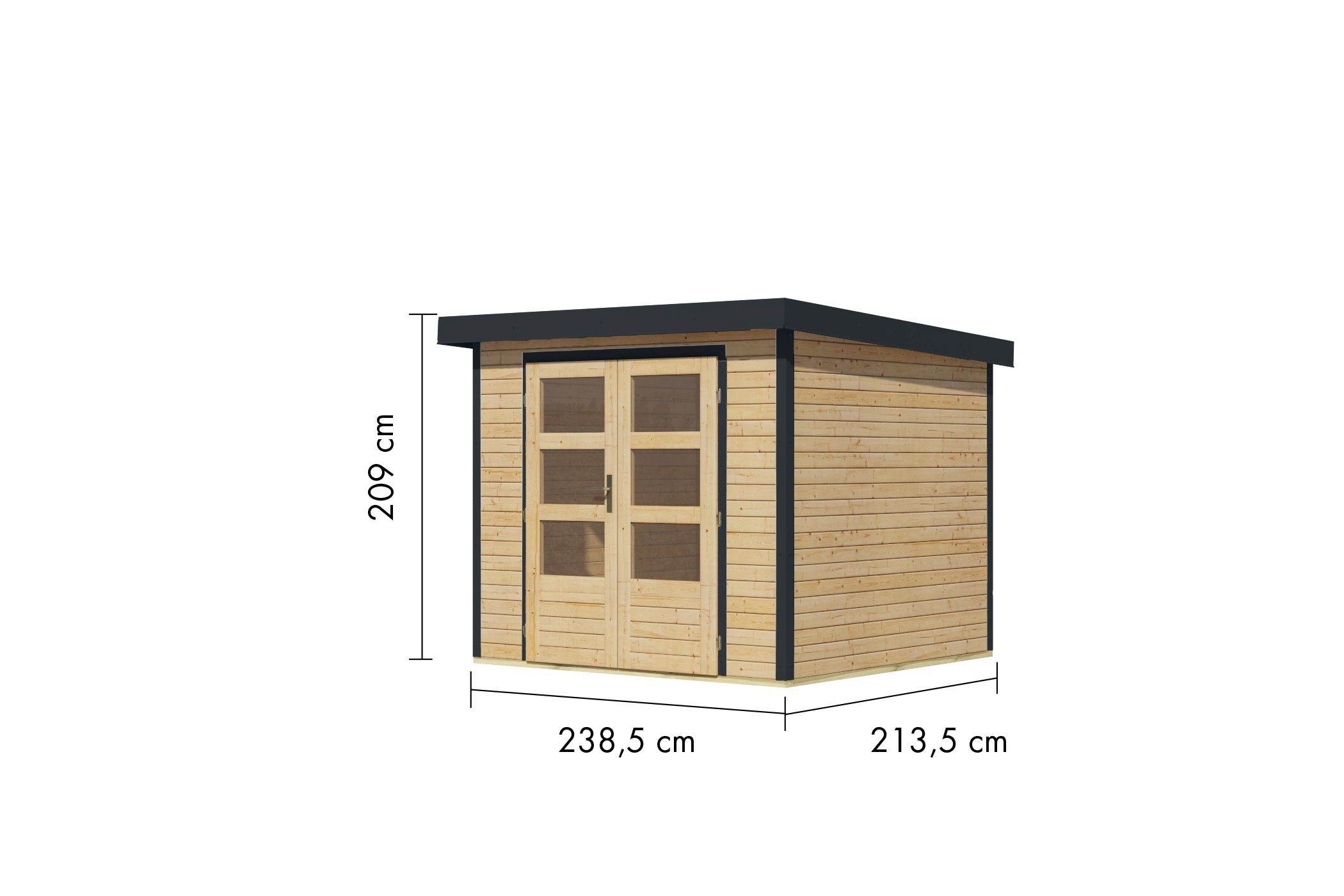 Gartenhaus Holz & Metall Jupiter 3