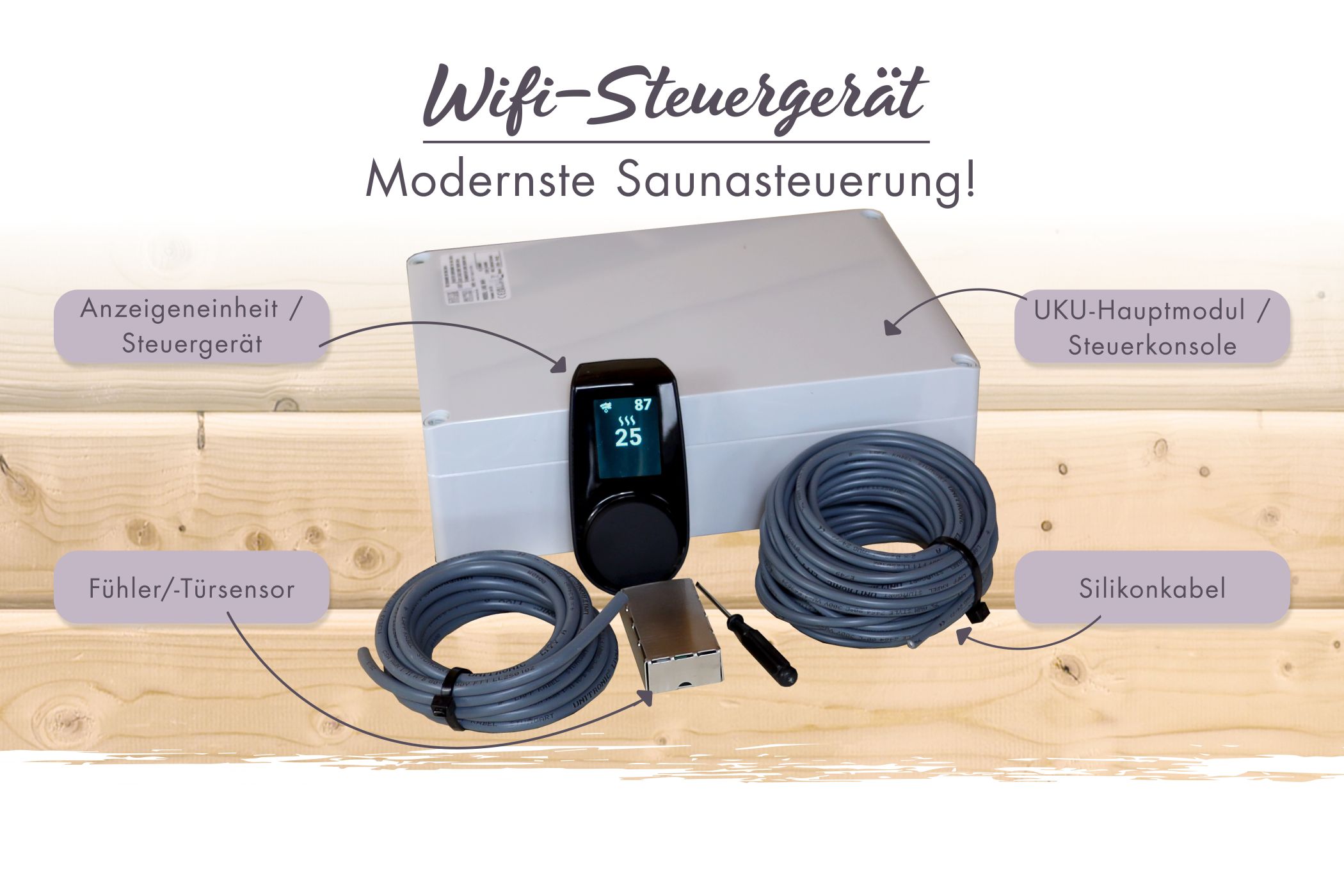 Elektronische Saunaofensteuerung Huum "UKU WIFI" 4.2 mit App Steuerung (Neuste Version)