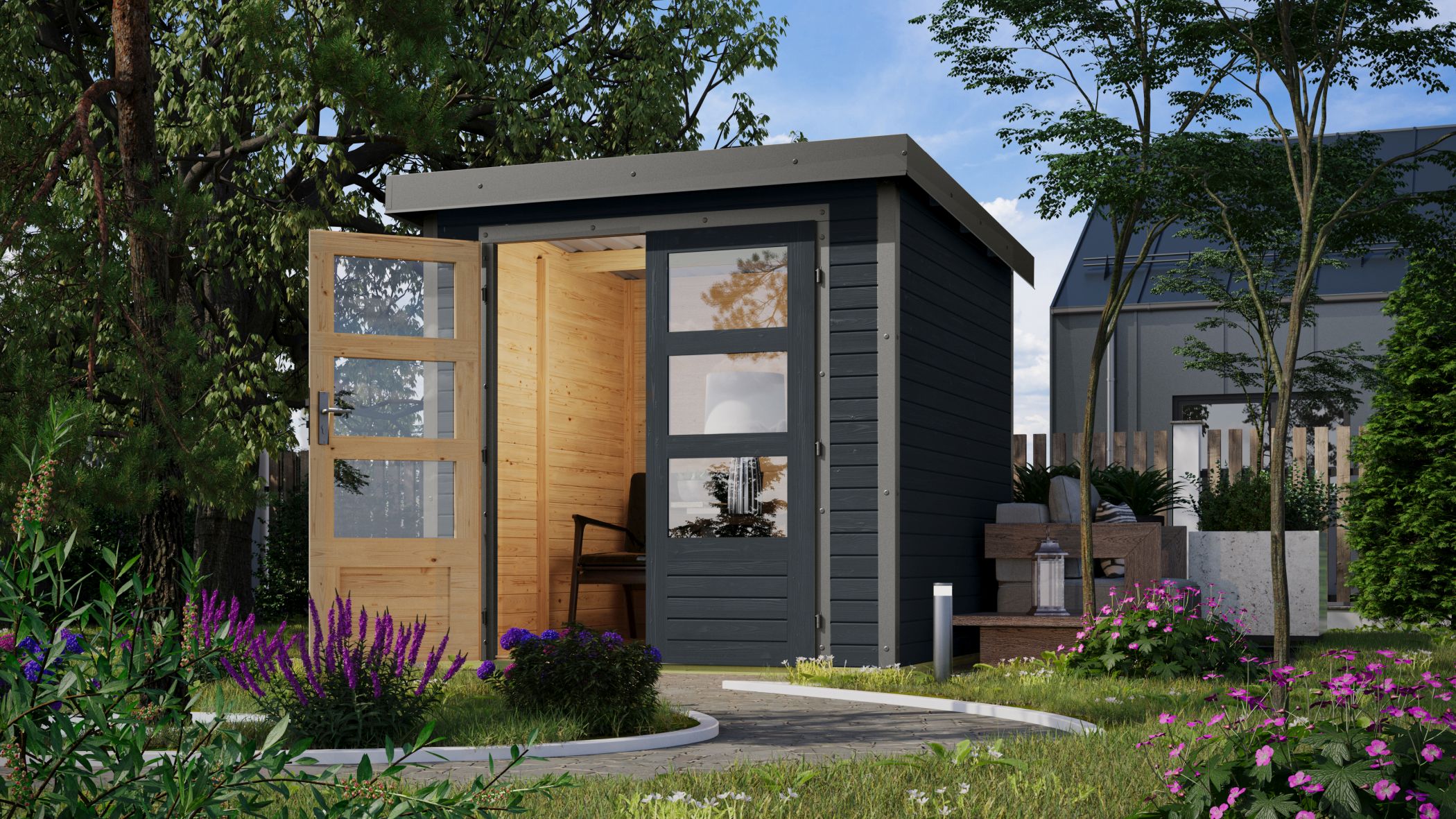 Gartenhaus Holz & Metall Jupiter 2