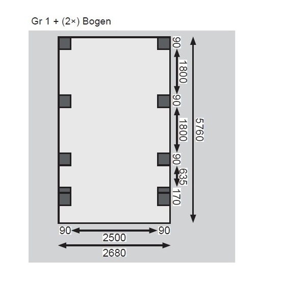 Einzelcarport BASIC 2 Set / Lagerabverkauf