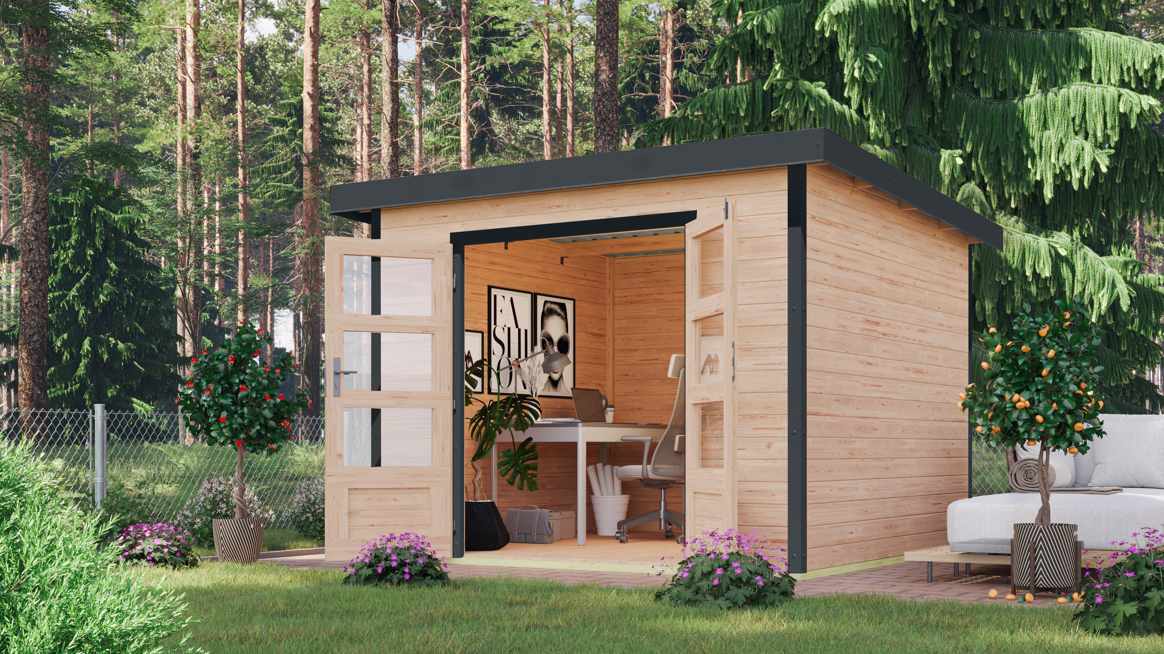 Gartenhaus Holz & Metall Pluto 6