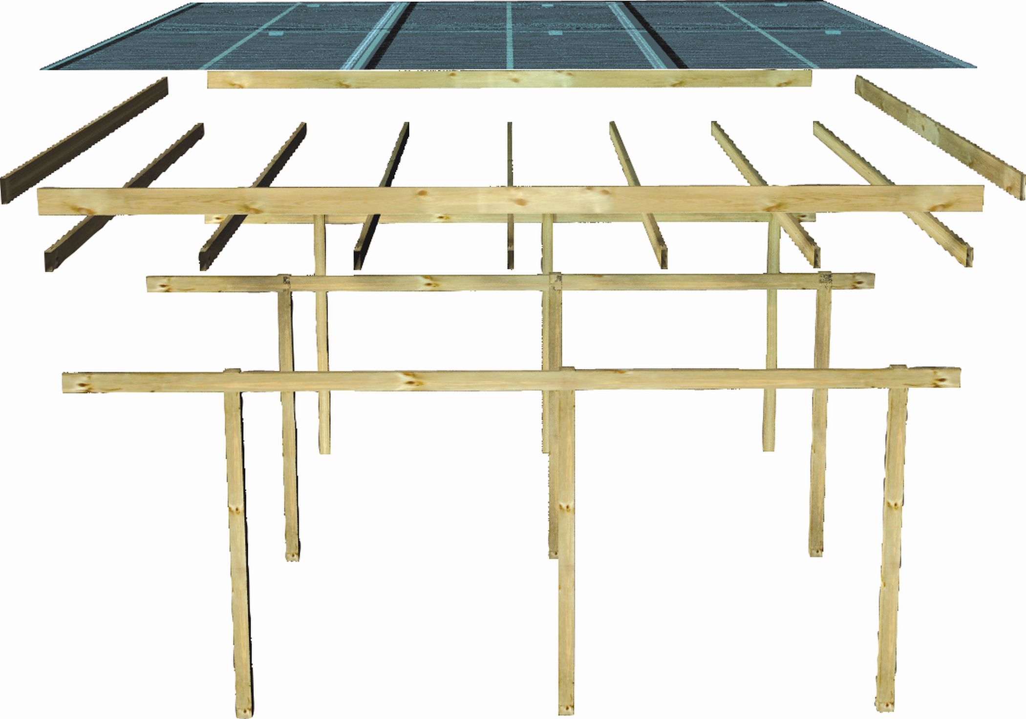 Einzelcarport BASIC 2 Set / Lagerabverkauf