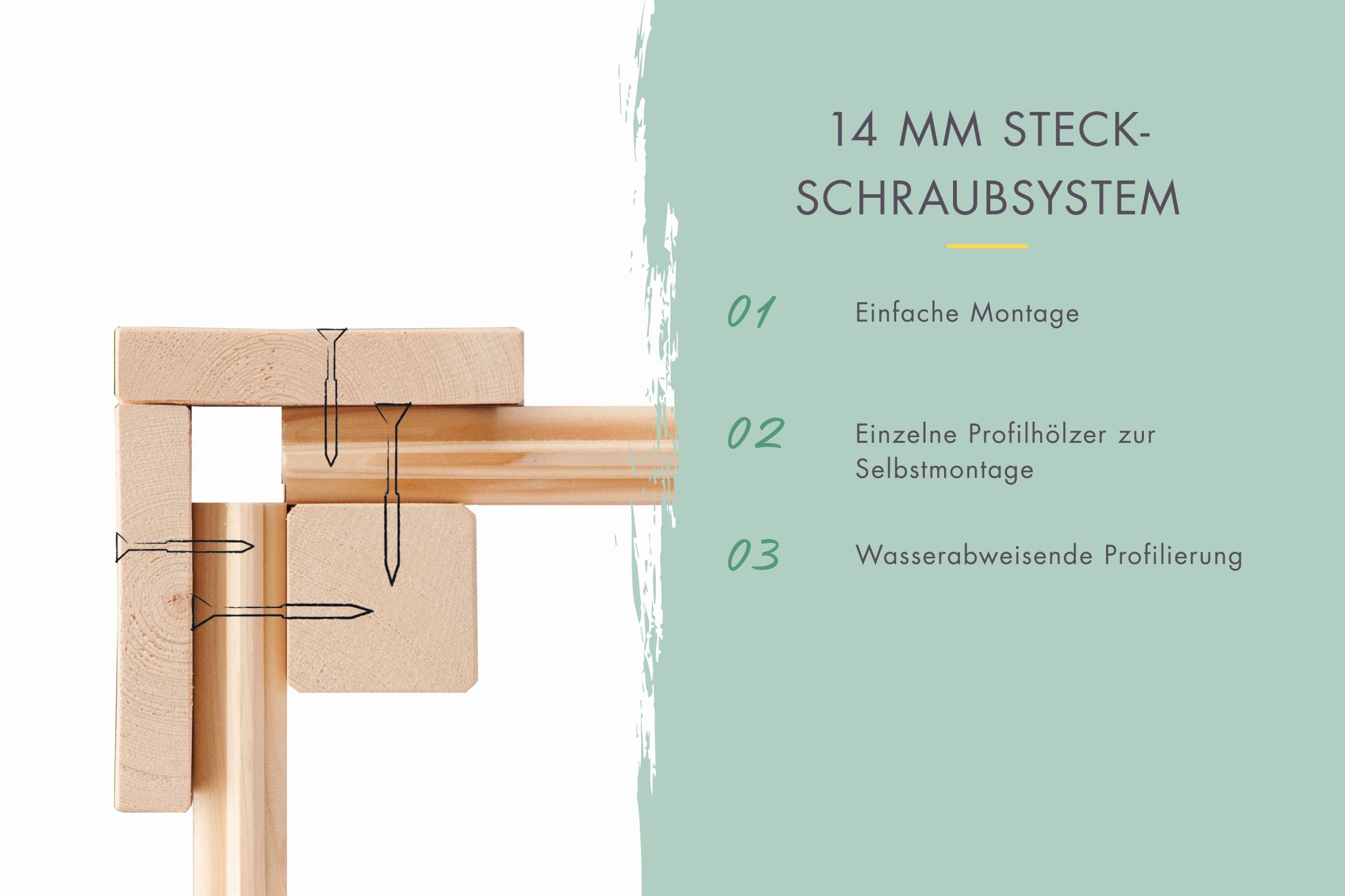 Gartenhaus Merseburg 3 vorvergraut mit Anbaudach / Lagerabverkauf