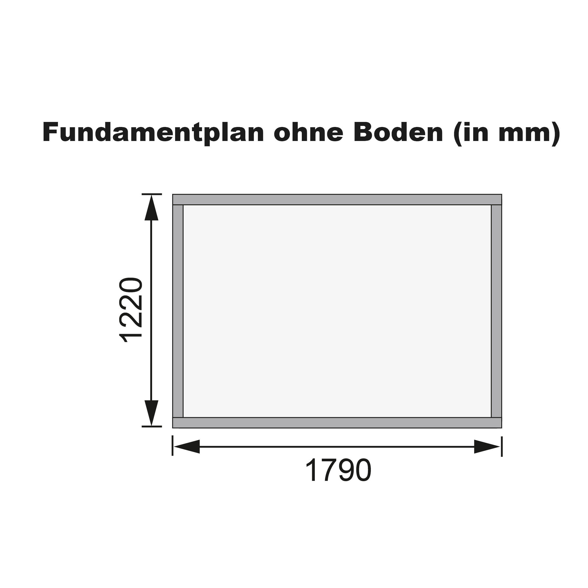 Fundamentplan des Karibu Gerätehaus Merseburg 2