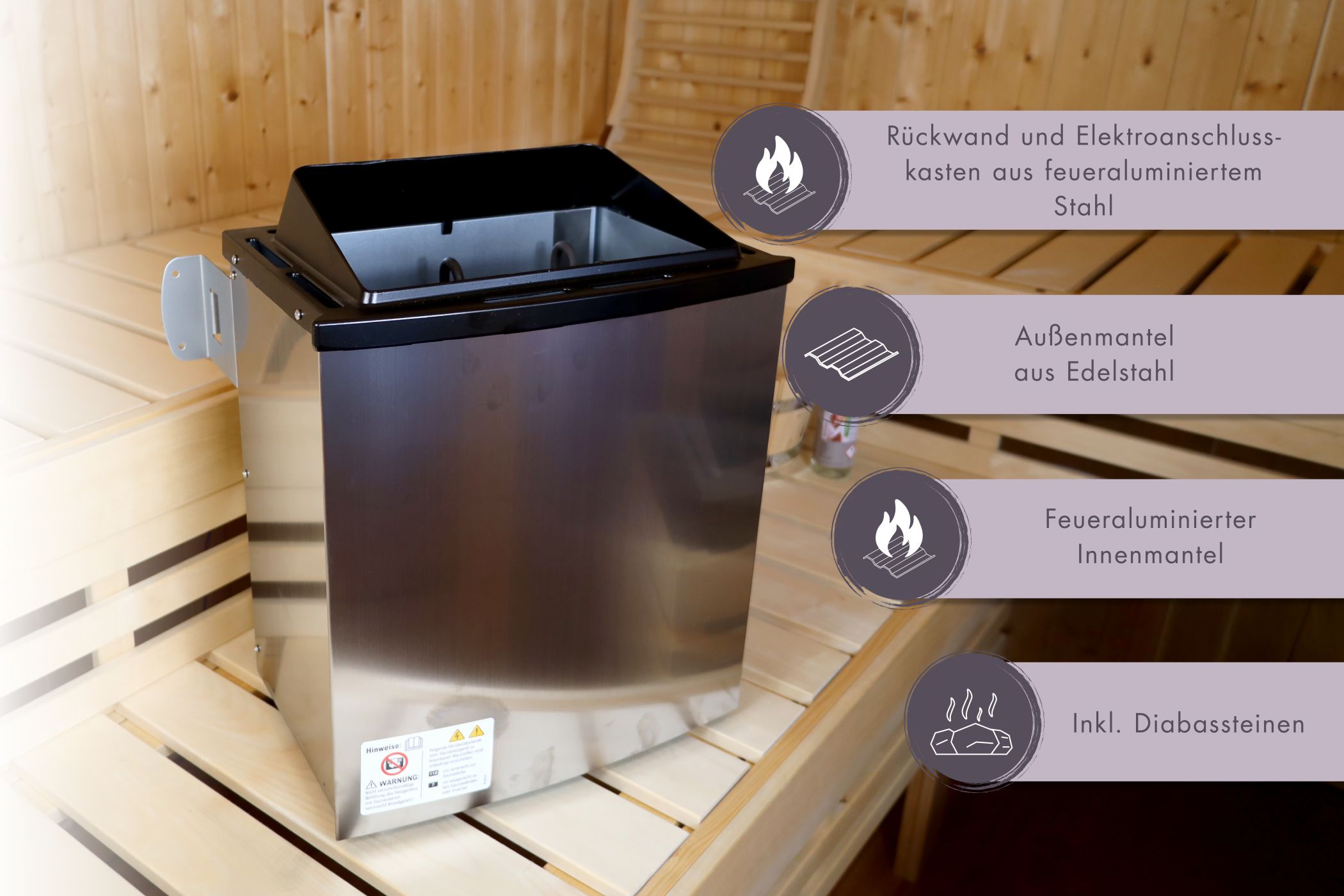 Sparset Saunaofen 11 kW + Steuergerät Easy Finnisch