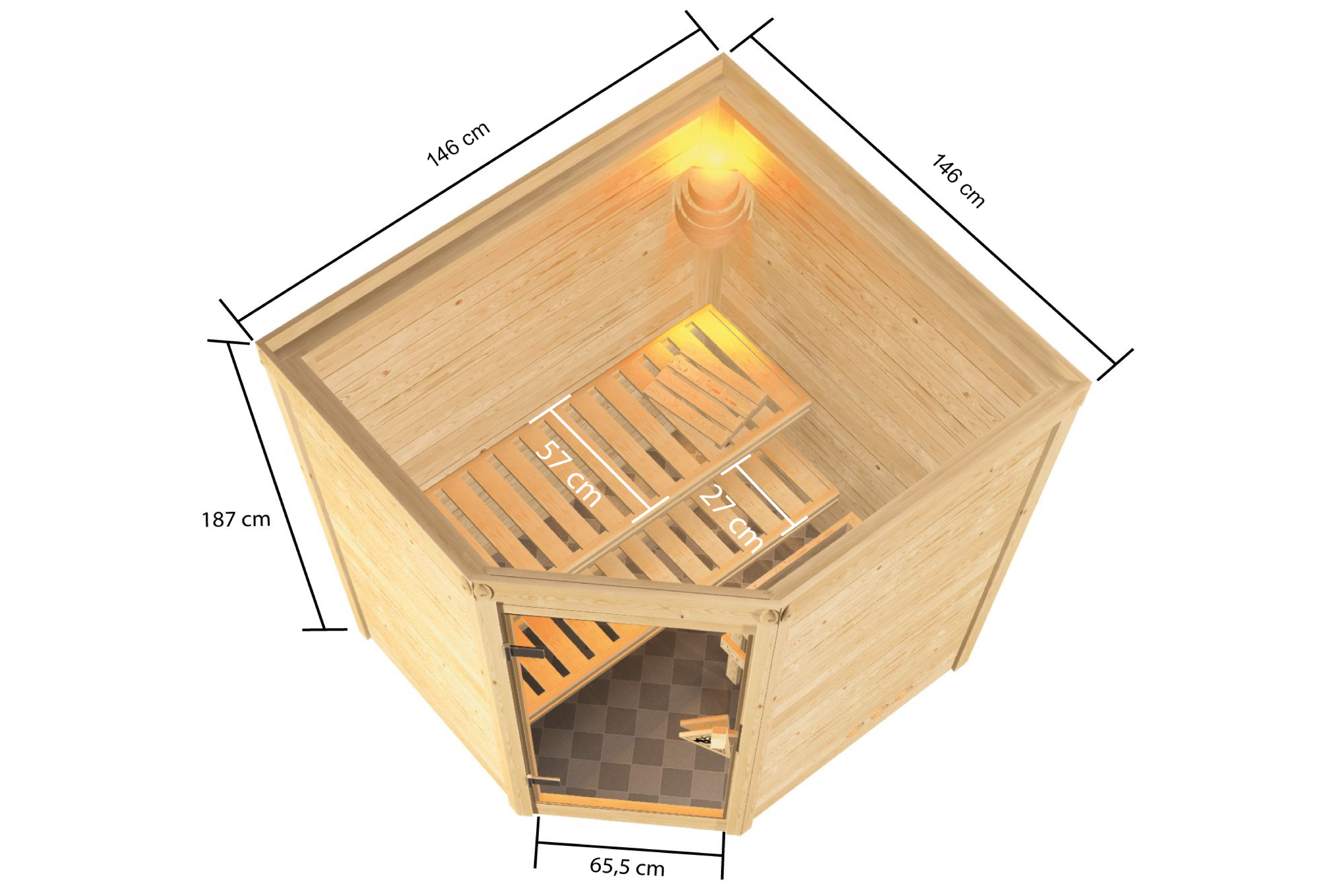 Detailansicht eines Karibu Gartenprodukts aus Holz