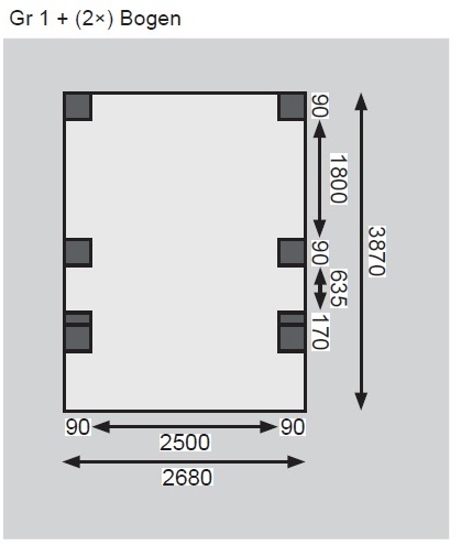 Einzelcarport BASIC 1 Set / Lagerabverkauf